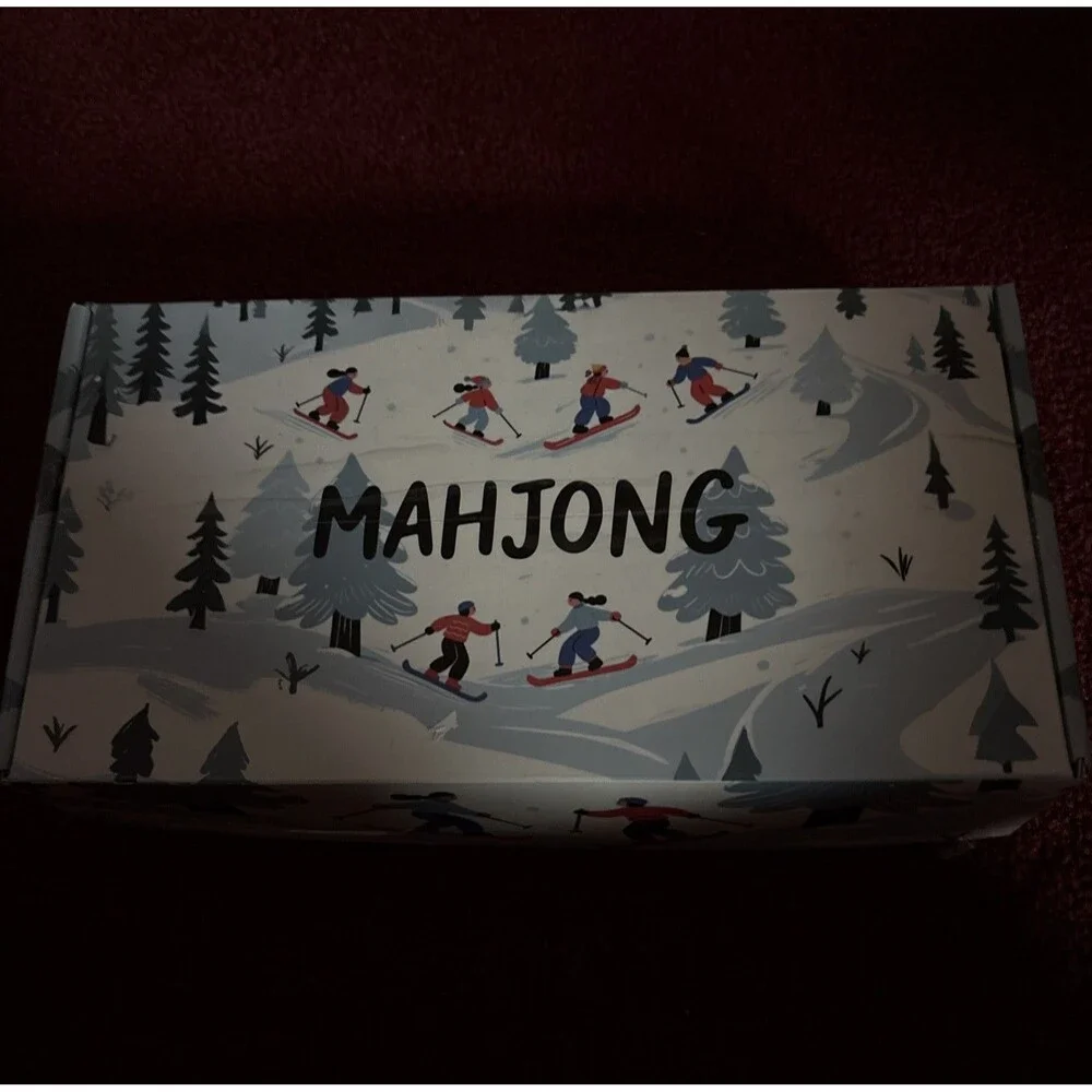 American Mahjong Tile Set with Carrying Bag and Accessories, 160 Acrylic Engrave